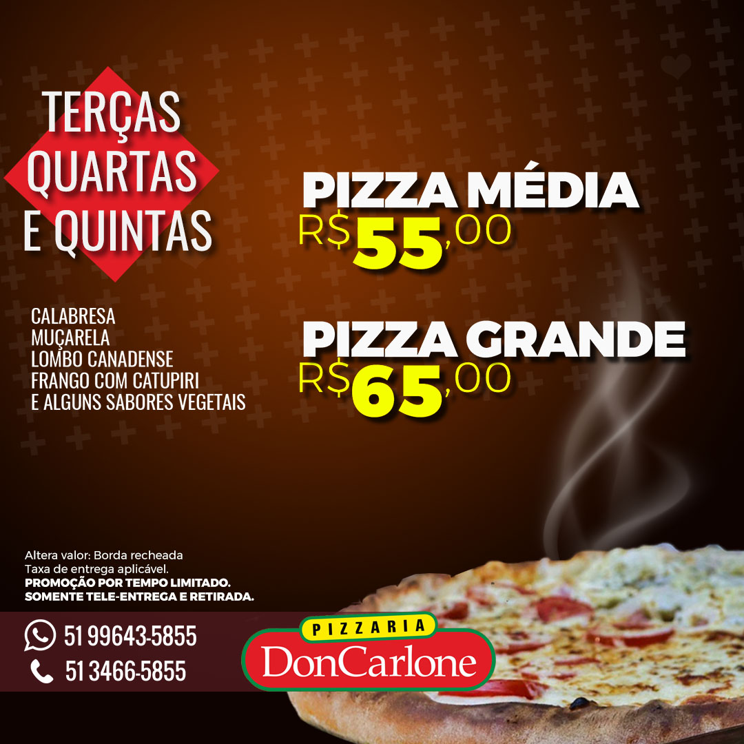 Pizzaria Don Carlone - Forno à lenha, tele-entrega em Canoas