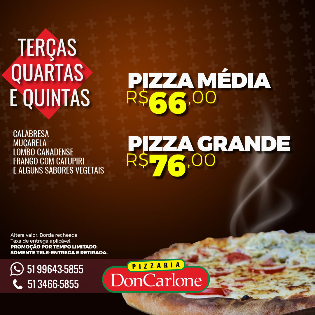 Promoção de terças, quartas e quintas